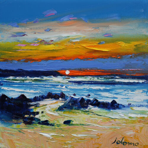 Original painting by Jolomo - Fading Eveninglight Saligo Bay Isle of Islay